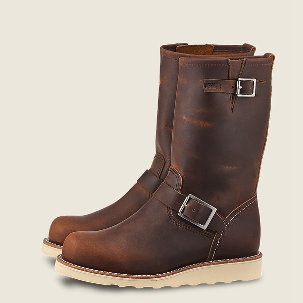 Red Wing Heritage Bot Bayan - Classic Engineer - Tall Rough & Tough Deri - Koyu Kahverengi - 03RQTXH